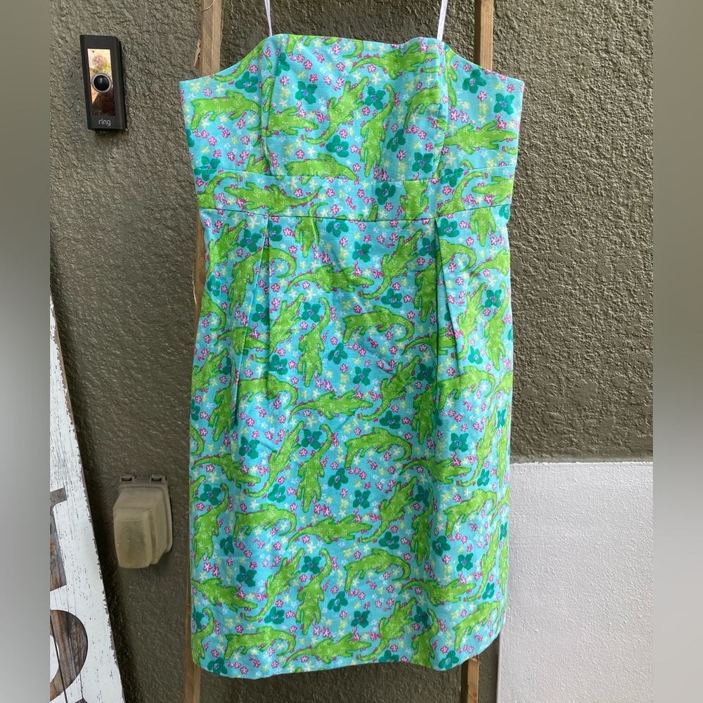 Lilly Pulitzer Gator print Cocktail Dress Size 6